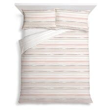 Tesco Materialistic Neutral Stripe Duvet Set Double