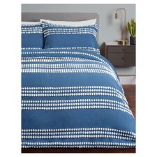 FOX & IVY NAVY TUFTED DUVET SET DOUBLE