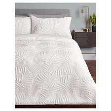 FOX & IVY QUILTED FERN DUVET SET KING SIZE