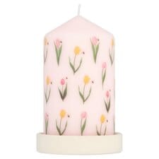 TESCO PILLAR CANDLE/HOLDER SET