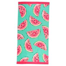Tesco Teal Watermelon Printed Beach Towel