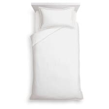 Tesco White 100% Cotton Oxford Edge Duvet Single