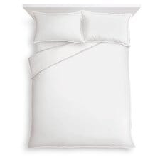 Tesco White 100% Cotton Oxford Edge Duvet Set Double