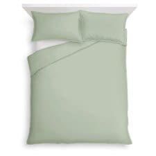 Tesco Sage 100% Cotton Oxford Edge Duvet Set Double