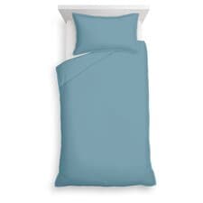 Tesco Marine Blue 100% Cotton Oxford Edge Duvet Set Single