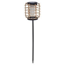 Tesco Rattan Flame Effect Stake Light