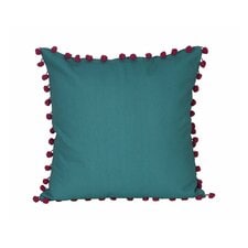 Tesco Teal Pompom Cushion