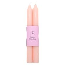  TESCO PINK DINNER CANDLES 2 PACK