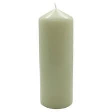 TESCO SAGE UNFRAGRANCED PILLAR CANDLE LARGE