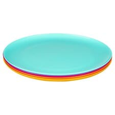  Tesco Rainbow Plates 4 Pack