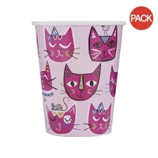 Unique Party Paper Cat Party Cup (Pack of 8) - Pink - One Size