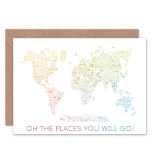 Artery8 Oh Places You Will Go Bon Voyage Travel Art Card