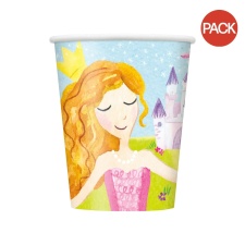 Unique Party Paper Fairy Princess Party Cup (Pack of 8) - Multicoloured - One Size