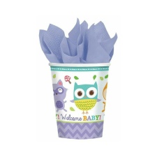 Amscan Welcome Paper Woodland Party Cup - Purple/White - One Size