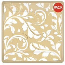 Amscan Square Party Plates (Pack of 8) - Gold - One Size