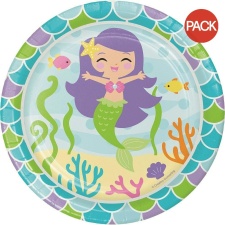 Creative Party Mermaid Friends Party Plates (Pack of 8) - Multicoloured - One Size