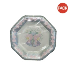 Creative Party Pineapple Dessert Plate (Pack of 8) - Multicoloured - One Size