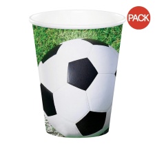 Creative Party Paper Football Party Cup (Pack of 8) - White/Black/Green - One Size