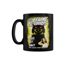 Horror Cats Feline Overlords Vintage Mug - Black/Yellow - One Size