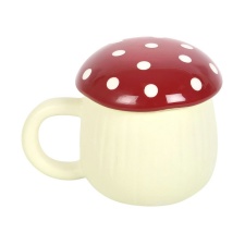 Something Different Mushroom Mug - Cream/Red - One Size