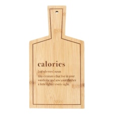 Something Different Calories Bamboo Chopping Board - Brown - One Size