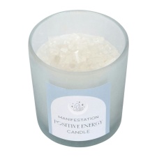 Something Different Positive Energy White Sage Crystal Chips Scented Candle - Blue/Frosted - One Size