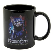 Horror Cats RoboCat Ceramic Mug - Black - One Size