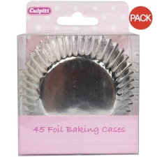 Culpitt Foil Muffin and Cupcake Cases (Pack of 45) - Silver - One Size