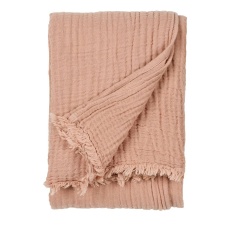 Yard Lark Cotton Crinkled Throw - Pink Clay - 260cm x 240cm