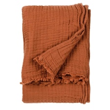 Yard Lark Cotton Crinkled Throw - Pecan - 180cm x 130cm