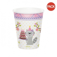 Creative Party Paper Woodland Party Cup (Pack of 8) - Pink - One Size