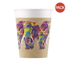 Procos Paper Elephant Party Cup (Pack of 8) - Brown - One Size