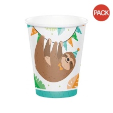 Creative Party Paper Sloth Party Cup (Pack of 8) - Multicoloured - One Size