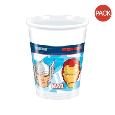 Marvel Avengers Plastic 200ml Party Cup (Pack of 8) - Blue/Red/Silver - One Size