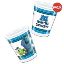 Monsters University Plastic 200ml Party Cup (Pack of 8) - Blue/White/Green - One Size