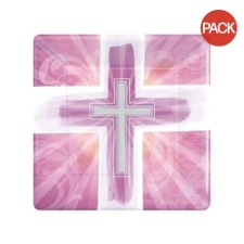 Amscan Joyous Cross Disposable Plates (Pack of 8) - Pink/Purple - One Size