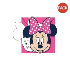 Disney I Love Dots Paper Minnie Mouse Party Plates (Pack of 8) - Pink/White/Black - One Size