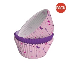 Creative Party Fairy Muffin and Cupcake Cases (Pack of 75) - Pink/Purple - One Size