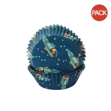 Generique Rockets Paper Muffin and Cupcake Cases (Pack of 60) - Blue/White - One Size