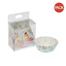 Fairy Tea Party Muffin and Cupcake Cases (Pack of 60) - Light Blue - One Size