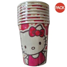 Hello Kitty Paper Party Cup (Pack of 8) - Pink/White - One Size