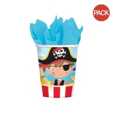 Amscan Pirate Party Cup (Pack of 8) - Multicoloured - One Size