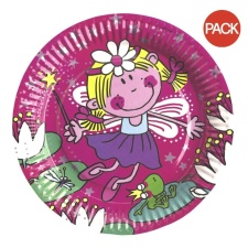 Paper Fairy Disposable Plates (Pack of 8) - Pink - One Size