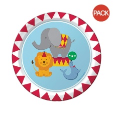 Creative Party Circus Time Party Plates (Pack of 8) - Multicoloured - One Size