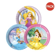 Disney Princess Characters Disposable Plates (Pack of 8) - Multicoloured - One Size