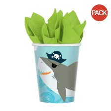 Amscan Ahoy Paper 1st Birthday Party Cup (Pack of 8) - Blue/Grey/White - One Size