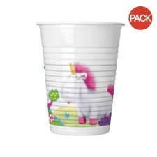 Despicable Me Plastic Unicorn Disposable Cup (Pack of 8) - White - One Size