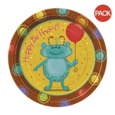 Unique Party Alien Party Plates (Pack of 8) - Multicoloured - One Size