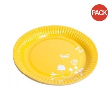 Amscan Paper Butterflies Party Plates (Pack of 8) - Yellow - One Size