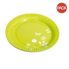 Amscan Paper Butterflies Party Plates (Pack of 8) - Green - One Size